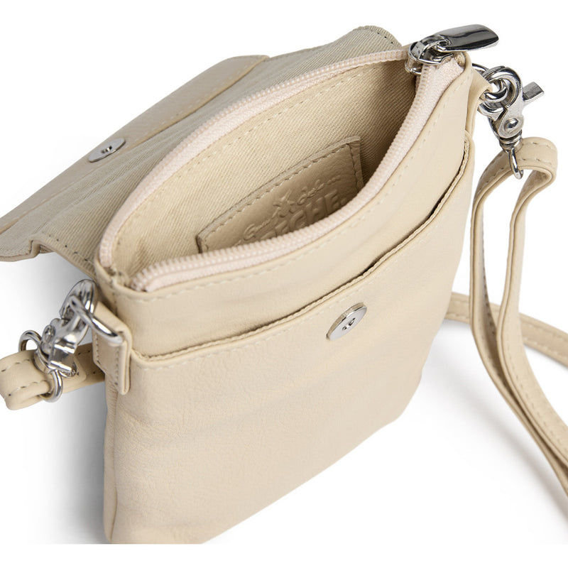 DEPECHE Mobile bag in soft leather and timeless design Mobilebag 202 Vanilla