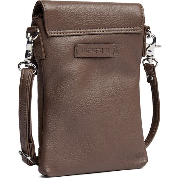 DEPECHE Mobile bag in soft leather and timeless design Mobilebag 250 Dark Taupe
