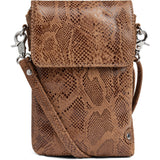 DEPECHE Mobile bag in soft leather and timeless design Mobilebag 289 Camel Snake