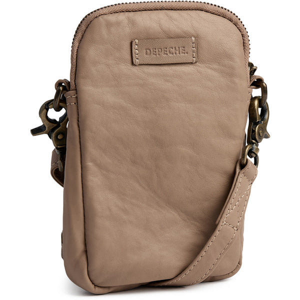 DEPECHE Mobile bag in soft vintage look leather Mobilebag 168 Latte
