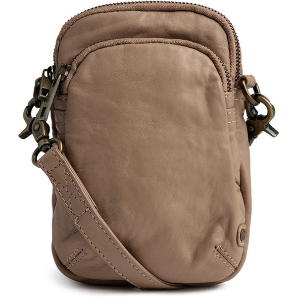 DEPECHE Mobile bag in soft vintage look leather Mobilebag 168 Latte