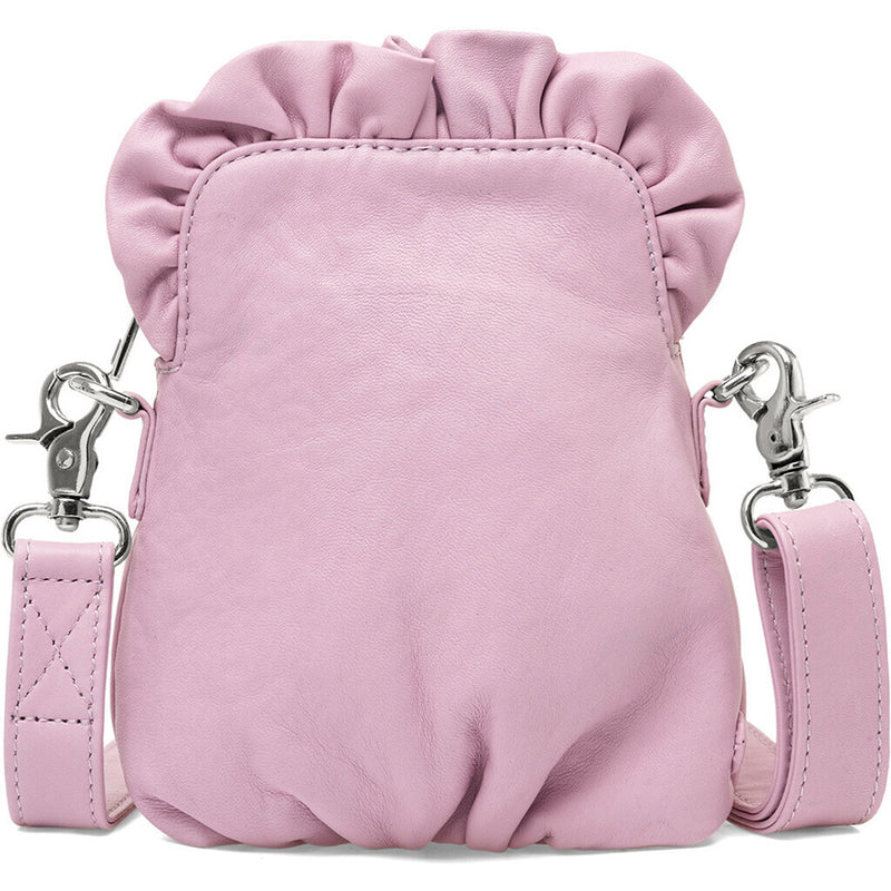 DEPECHE Mobile leatherbag decorated with ruffles Mobilebag 210 Candyfloss