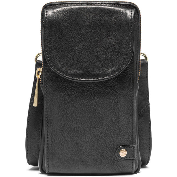 DEPECHE Mobilebag in soft leather quality Mobilebag 099 Black (Nero)