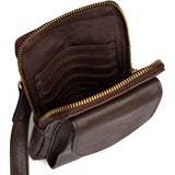 DEPECHE Mobilebag in soft leather quality Mobilebag 106 Coffee