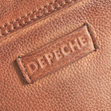 DEPECHE Mobilebag with delicate edge stitching Mobilebag 014 Cognac