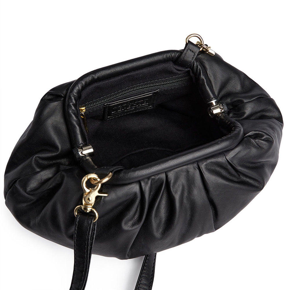 Munich leather clutch / 17314 - Black – DEPECHE