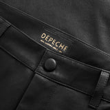 Depeche leather wear Must-have RW Allison flare leather pants Pants 099 Black (Nero)