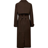 Depeche leather wear Naomi suede trench coat Jacket 067 Dusty brown