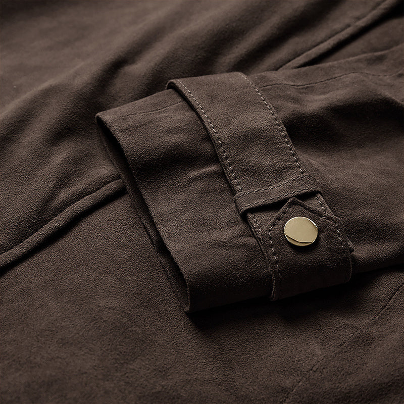 Depeche leather wear Naomi suede trench coat Jackets 217 Deer