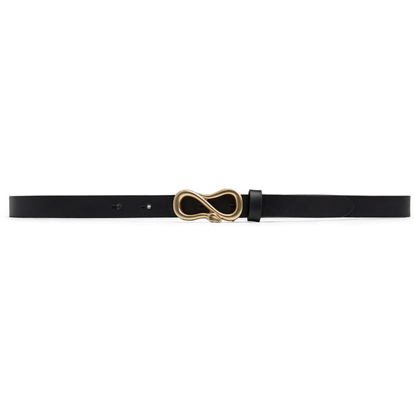 DEPECHE Narrow Belt Belts 190 Black / Gold