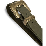 DEPECHE Narrow Suede Belt Belt 049 Army Green