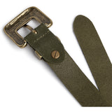 DEPECHE Narrow Suede Belt Belt 049 Army Green