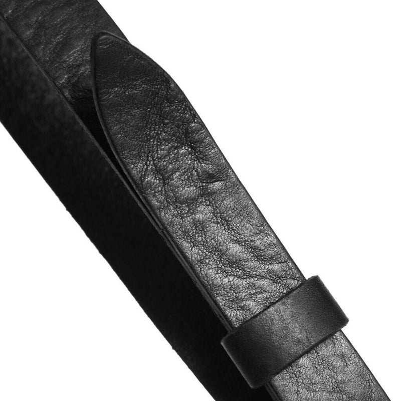 DEPECHE Narrow leatherbelt with beautiful buckle Belts 097 Gold