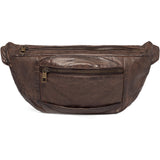 DEPECHE Oversize leather bumbag in high and soft quality Bumbag 068 Winter brown