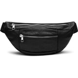 DEPECHE Oversize leather bumbag in high and soft quality Bumbag 099 Black (Nero)