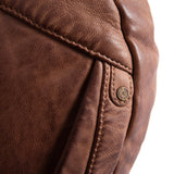 DEPECHE Oversize leather bumbag in high and soft quality Bumbag 173 Chestnut