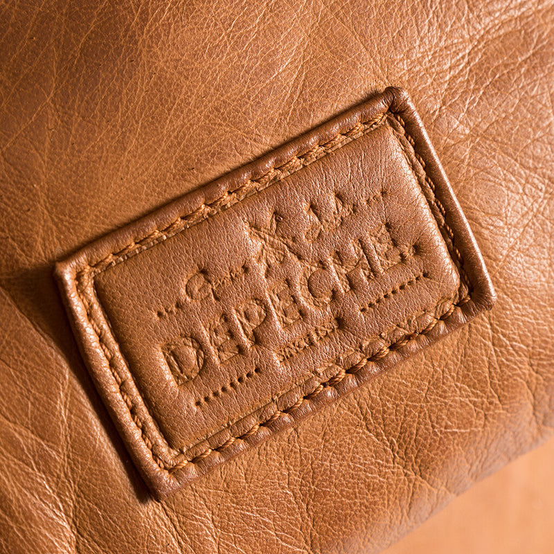 DEPECHE Oversize shopper bag in vintage look Shopper 014 Cognac