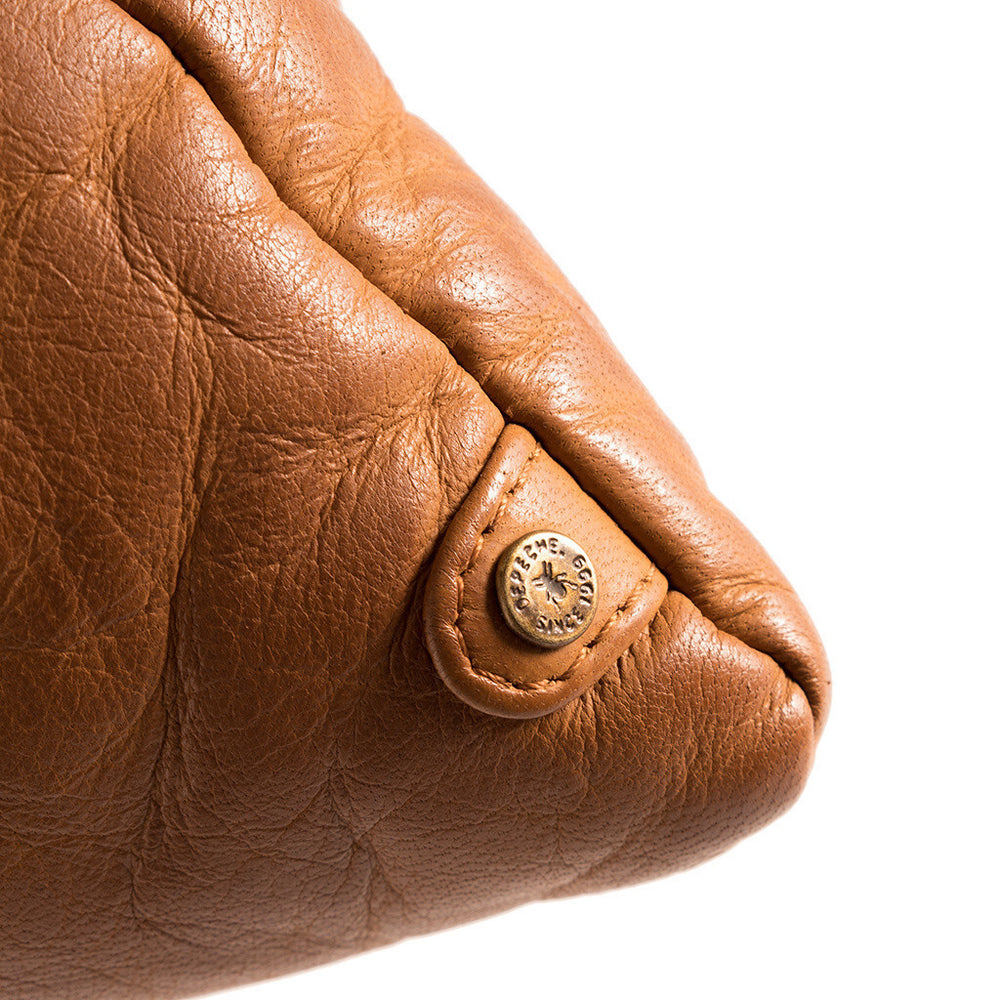 Oversize shopper bag in vintage look / 14268 - Cognac – DEPECHE