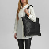 DEPECHE Oversize shopper bag in vintage look Shopper 099 Black