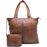 DEPECHE Oversize shopper bag in vintage look Shopper 173 Chestnut
