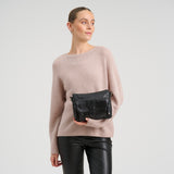 DEPECHE Powerfield lamb leather crossbody bag Cross over 099 Black