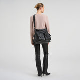 DEPECHE Powerfield sheep leather shopper Shopper 099 Black