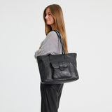 DEPECHE Powerfield sheep leather shoulder bag Shoulderbag / Handbag 099 Black