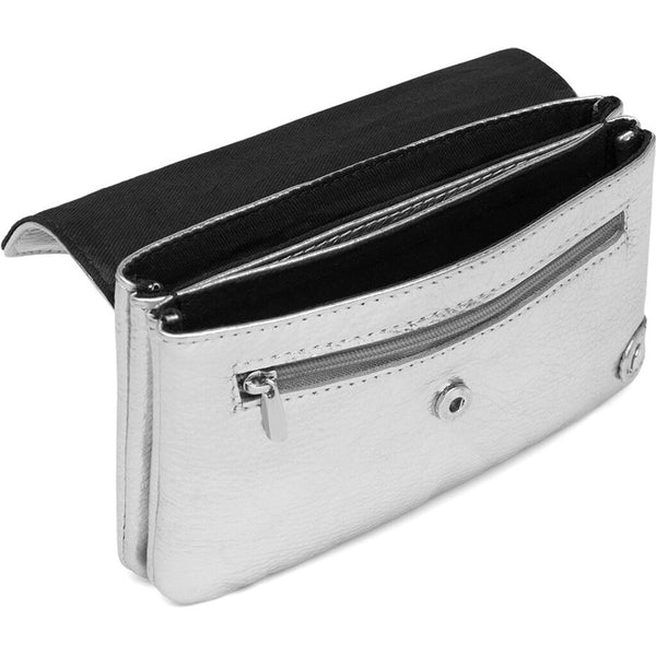 DEPECHE Purse/waist bag in soft leather and timeless design Purse / Credit card holder 098 Silver