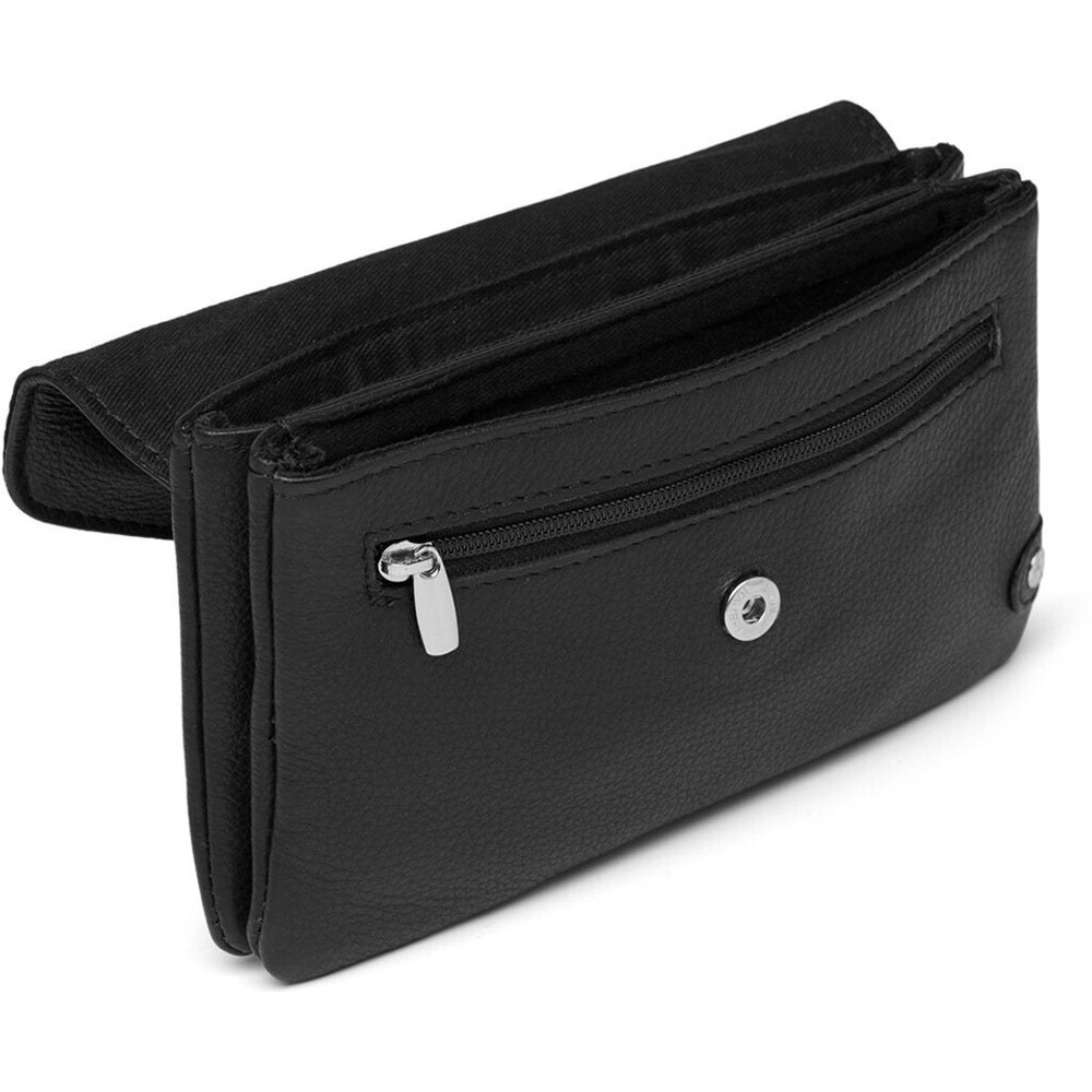 Purse waist bag in soft leather and timeless design 16046 Black N DEPECHE