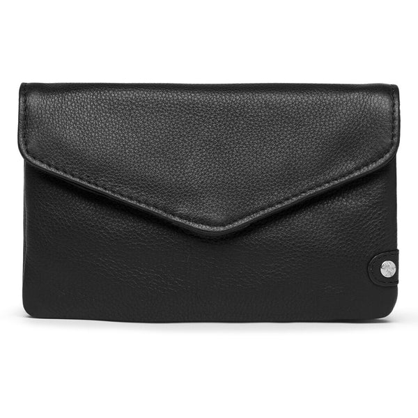 DEPECHE Purse/waist bag in soft leather and timeless design Purse / Credit card holder 099 Black (Nero)