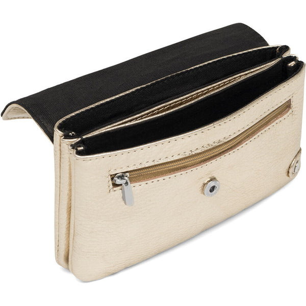 DEPECHE Purse/waist bag in soft leather and timeless design Purse / Credit card holder 108 Champagne