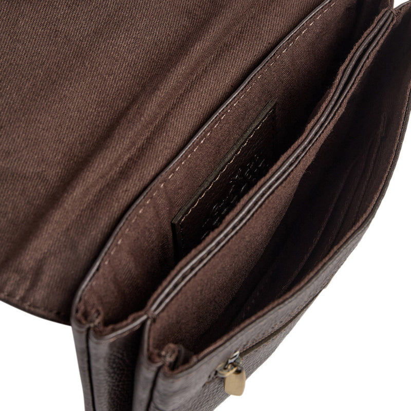 DEPECHE Purse/waist bag in soft leather and timeless design Purse / Credit card holder 033 Mocca