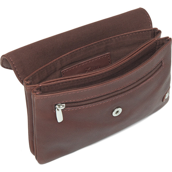 DEPECHE Purse/waist bag in soft leather and timeless design Purse / Credit card holder 161 Dark brown