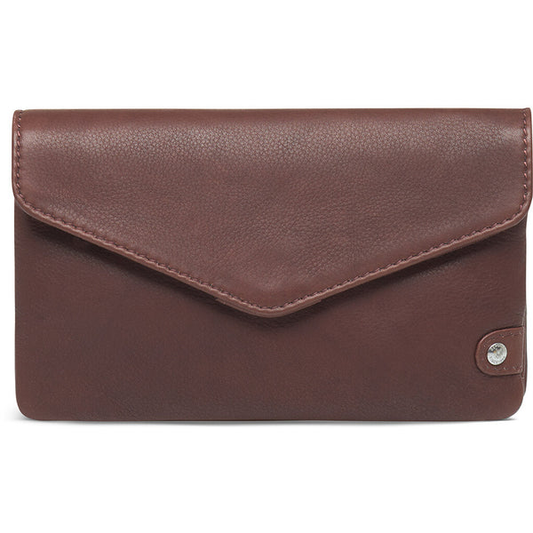 DEPECHE Purse/waist bag in soft leather and timeless design Purse / Credit card holder 161 Dark brown