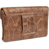 DEPECHE Purse/waist bag in soft leather and timeless design Purse / Credit card holder 289 Camel Snake