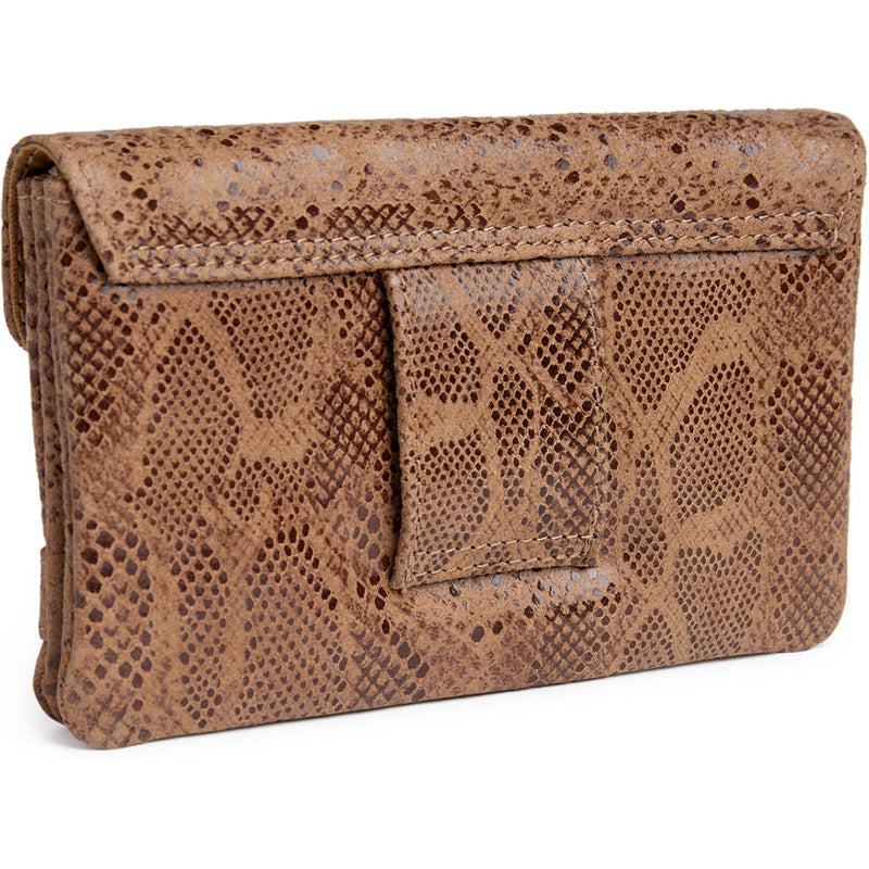 DEPECHE Purse/waist bag in soft leather and timeless design Purse / Credit card holder 289 Camel Snake
