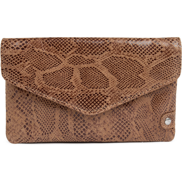 DEPECHE Purse/waist bag in soft leather and timeless design Purse / Credit card holder 289 Camel Snake