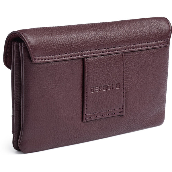 DEPECHE Purse/waist bag in soft leather and timeless design Purse / Credit card holder 305 Ox Blood