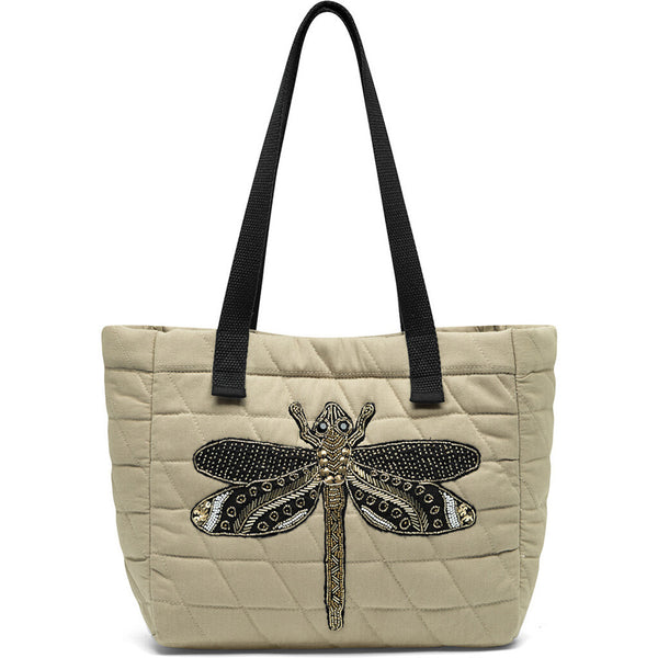 DEPECHE Quilted handbag with beautiful details Shoulderbag / Handbag 011 Sand