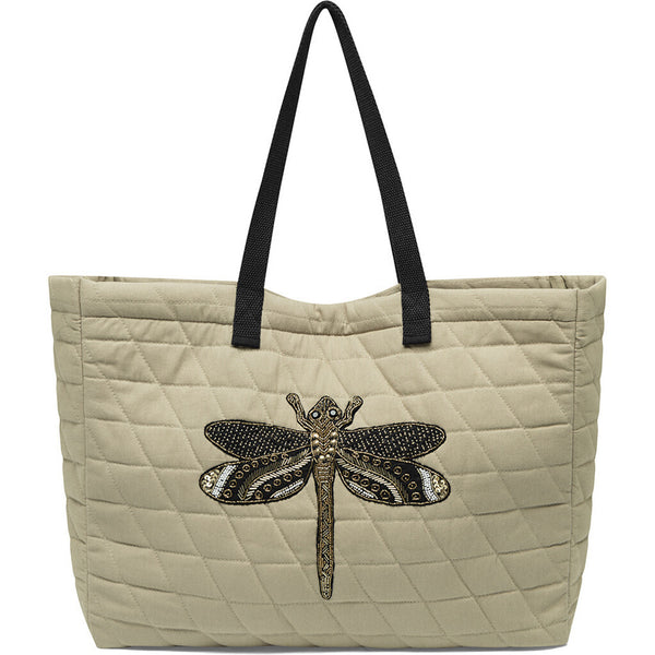 DEPECHE Quilted shopper with beautiful details Shopper 011 Sand