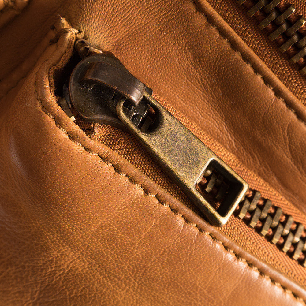 Raw and nice crossbody bag in soft leather 15350 Cognac DEPECHE