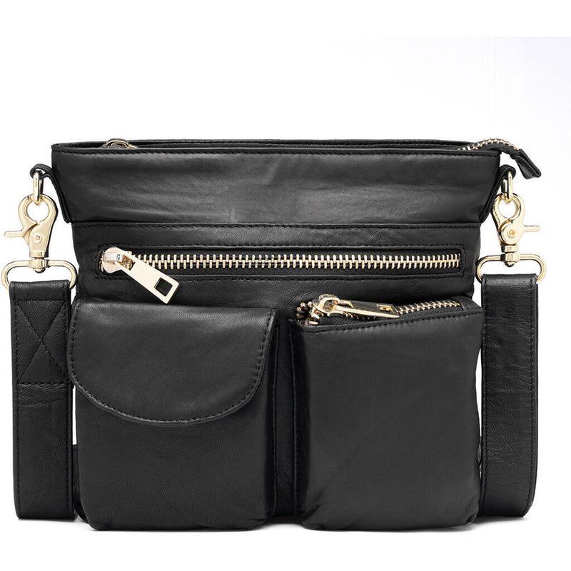 DEPECHE Raw and nice crossbody bag in soft leather Cross over 097 Gold
