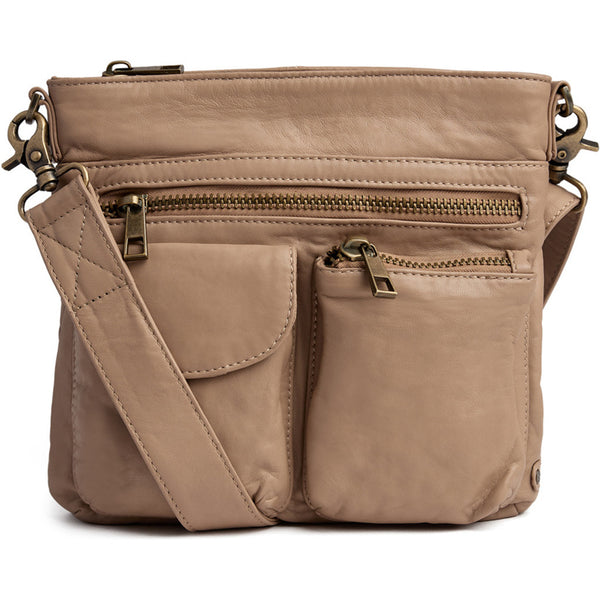 DEPECHE Raw and nice crossbody bag in soft leather Cross over 168 Latte
