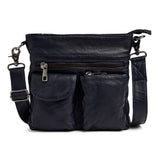 DEPECHE Raw and nice crossbody bag in soft leather Cross over 178 Navy