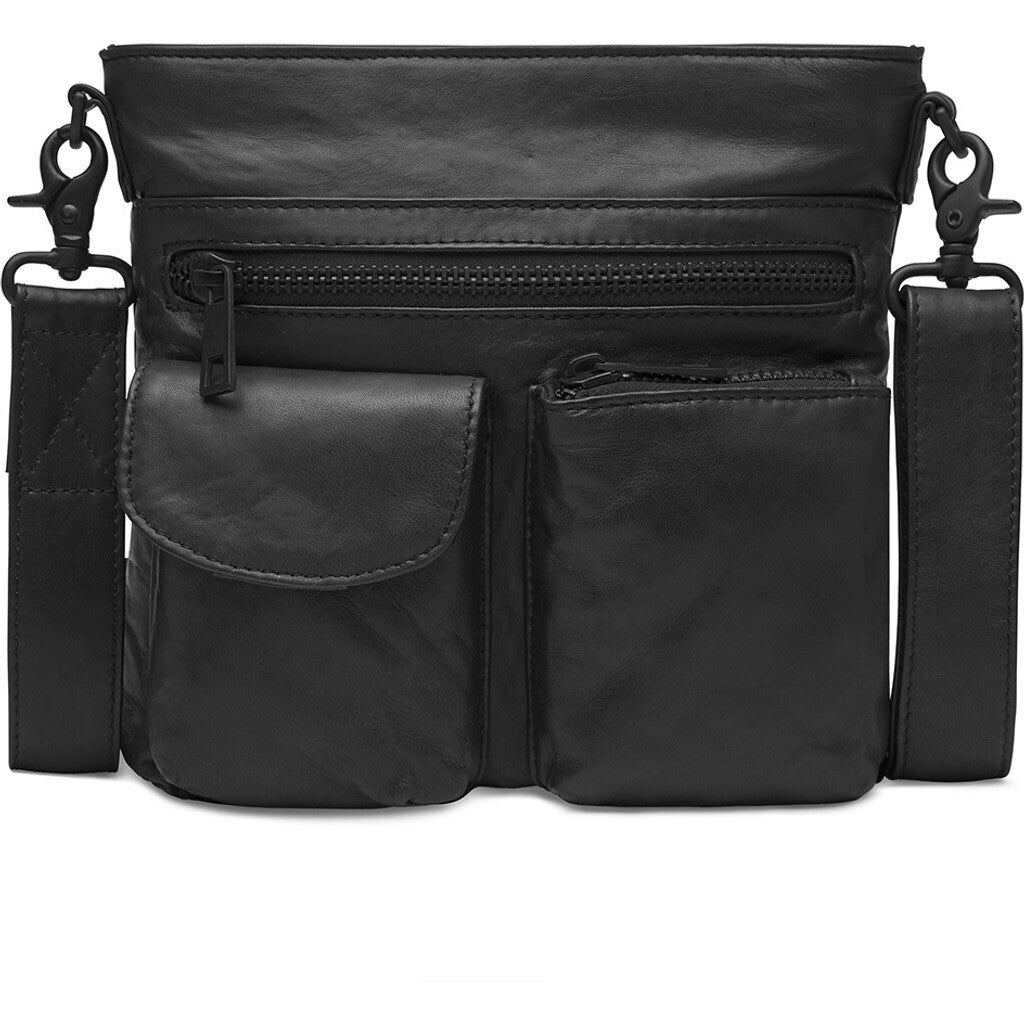 Raw and nice crossbody bag in soft leather 15350 Black Black DEPECHE