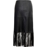 Depeche leather wear Safina Fringes skirt Skirt 099 Black