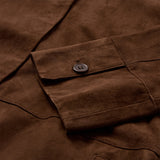 Depeche leather wear Sandy suede shirt dress Shirts 307 Choco