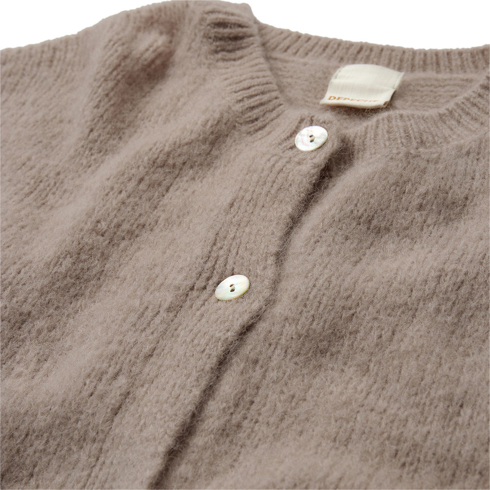 Sarah alpaca knit cardigan / 100376 - Sand – DEPECHE