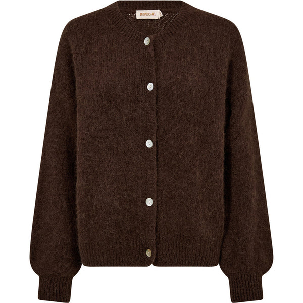 Depeche Clothing Sarah alpaca knit cardigan Knitwear 015 Brown