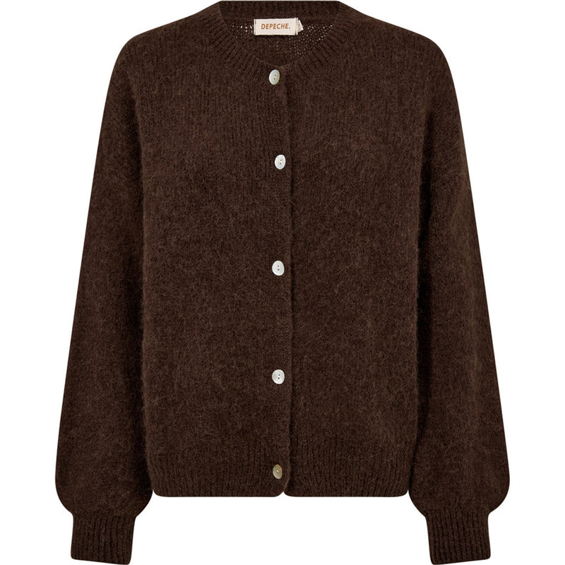 Depeche Clothing Sarah alpaca knit cardigan Knitwear 015 Brown
